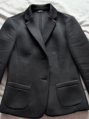 Jil Sander Black Textured  Tailored Blazer